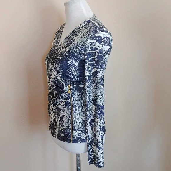 Etoile Du Monde Paris Snakeskin Design Top - Women's Euro Size Med (U.S. Small) - Picture 3 of 9